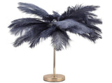 G4 Ostrich Feather Table Lamp Night Light Bedside Light Decoration Lamp for Bedroom Wedding RoomGray V1294-YM0901-3119210093312