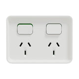 10A 250V Iconic Outdoor Twin Switched Socket Outlet, White V1202-V1-CLIO3025XW