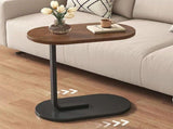 Sofa Side Table Modern Simple Portable for Living Room Bedroom Walnut Color Black Frame V1294-YM0710-3116230019811