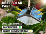 Solar Ice Brick Hanging Light with Auto Dusk-to-Dawn Sensor, IP65 Waterproof Outdoor Decorative V1341-ZY-5EXPT8DS-2PCS