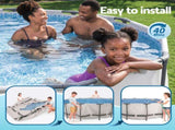Bestway Swimming Pools 427cm x 107cm Steel Above Ground Round Backyard Pool Set White BW-POOL-R-427-56949