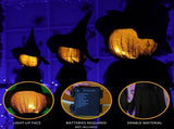 3 Pack Light Up Halloween Witches Decorations Holding Hands with Glowing Faces and Stakes for Yard V1237-ZY00B0CVTHWV57