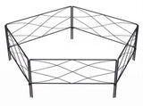 Lambu Garden Fence Panel 5 Pc Q195 Steel Rust Proof Border for Flower Beds Black UM1295-AU