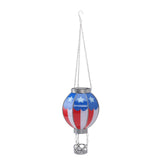 Hot Air Balloon Solar Lantern Automatic Open Iron Patriotic Flag Pattern Hanging Solar Light for V1294-YM0901-3111240201411
