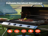 Carbon Steel Griddle, 24x16 inch Universal Flat Top Rectangular Plate, Gas Grill Griddle for BBQ V952-SCJPTG2516INF3XQ4V0