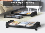 CARLA HOME Set 2 Pcs XXL Under Bed Rolling Storage Containers with 50L Large Capacity and Wheels LSB-36129