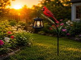 Clearance!Cardinal Solar LightA Beautiful Garden Light that Feels Full of Life, Outdoor Stake Yard V1366-AZ2-W-24848