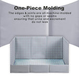 Dog Grass Pad with Tray, Foldable Litter Box High Wall, Indoor Potty Easy Clean Puppy Pee Pad V1107-135-45373-GRY1