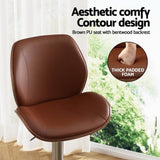 Artiss 4X Bar Stools Bentwood Adjustable Kitchen Counter Chair Leather Brown BA-TW-1209-BRX4