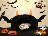 Funny Cat Bed Halloween Large Cat Cave Nest Warm Cute Kitten Bed Mattress Cartoon Ultra Soft Plush V1107-135-55251