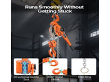 Manual Lever Chain Hoist, 6T 6000KG Capacity Heavy Duty Come Along, 3M Lift G80 Alloy Steel Chain V952-CGKSBHLHL6T1EG5BT001V0