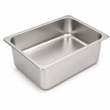 Commercial Stainless Steel GN 2/3 150mm Deep Gastronorm Bain Marie Buffet Steam Table Food Pan with V324-2-3GNPAN-15CM-WLID