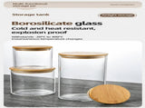 Kitchen Large Clear Glass Storage Jar, Sealed Bamboo Lid Food Container, 10cm*25cm, 1750ml, Premium V1221-XM-LB2662-GM103