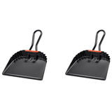 2X Industrial Metal Dustpan 12Inch Dust Pan with Handle Handheld Dustpan Wide Scoopers Dust and V1192-AZ-W-22346