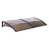 Instahut Window Door Awning 0.8mx2m Brown AWN-08X2-BR