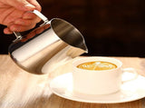 Stainless steel milk jug, 2 pieces, frothers, pitchers, 350 ml, 600 ml, stainless steel milk jug, V1188-MS-313-1057