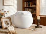 Small Dog Urn,Pet Urn,Pet Urns for Dogs,Pet Cremation Urn,Dog Urns for Ashes,Ceramic Dog Loss, V1107-136-96637-WHT-L