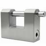 Heavy-Duty Outdoor Padlock - Weatherproof Stainless Steel, Keyed Security Lock for Shed, Gate & Bike V1366-AZ2-W-14362