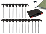 20PCS Galvanized Steel Camping Tent Pegs Ground Stakes for Hiking Outdoors V1308-DSZKI-211