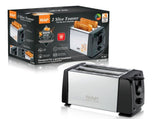 RAF R.262 Dual-Slot Toaster with Stainless Steel Finish, Adjustable Browning Control, and Dual-Sided V1341-ZY-T78TL86Z-SILVER