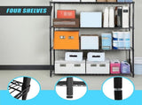 Modular Wire Storage 120x60cm Steel Shelving Black With Fixed Legs For Garage Warehouse Or Kitchen V63-841331