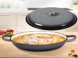 3.5L Enamel Dutch Oven Pan in Black Colour KT0181-3.5L-BK_NZ