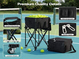 Everfit Foldable Tennis Hopper Stand with Wheels Holds Up to 150 Balls BSR-A-TENNIS