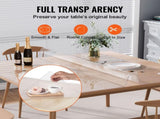 Plastic Table Cover, 48 x 48 Inch 1.5 mm Thick Clear Table Protector, Square PVC Desk Mat, V952-ZFXPVCZB48X40K46AV0