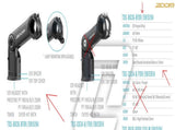 ZOOM TDS-D636 Height Adjustable Stem MTB Ebike Mountain Cable Intergration Hide 31.8mm V382-ZOOMTDS636STEM
