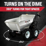 BAUMR-AG Mini Dumper Power Wheel Barrow Tracked Motorised Petrol Powered Wheelbarrow V219-BRWPWRBMRABP9