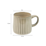 High-Fired Ceramic Stoneware Ribbed Stripe Mug 460ml Matt EARTHY BROWN V274-HA-LA-P0024808-YE