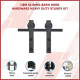 1.8m Sliding Barn Door Hardware Heavy Duty Sturdy Kit V63-827281