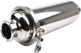 1.5" Tri Clamp Filter Sanitary, Inline Straight Strainer with 100 Mesh Stainless Steel Screen V1258-DP02-C-2559