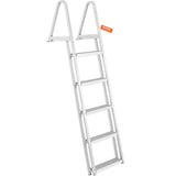 Removable Dock Ladder 5 Steps, 159 kg Load Capacity, Pontoon Boat Ladder with 4'' Wide Step & V952-MTXTCXSJFHXJDO516V0