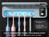 UV Toothbrush Sanitizer, 5 Slots Tooth Brush Sterilizer Cleaner Wall Mounted/Sterilization and Timer V1369-AZ3-W-00538