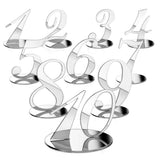 Silver Table Numbers,1-10 Wedding Table Cards,Table Numbers for Wedding Reception,Acrylic Hotel V1192-AZ-W-17607