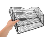 Black Metal Wall Mounted Document Organizer Space Saving for Office V1192-AZ-W-32967