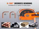 Pipe Tube Bender, 3/8" to 1" OD Manual Pipe Tube Bender with 7 Bending Dies, 180&deg Copper Aluminum V952-SDWGJCSGY7381K20RV0