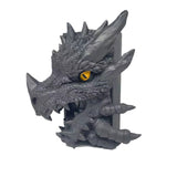 Dragon Statue Bookend Resin Book Support Decorative Figurine Tabletop Ornament for Living Room V1366-AZ2-W-04586