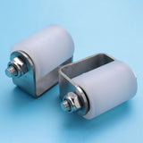 2Pcs Slide Gate Guide Roller 3 Inches Hard Nylon Sliding Rolling Gates Guider Heavy Duty Ball V1192-AZ-W-22099