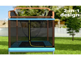 Everfit 6FT Trampoline Kids Rectangle Trampoline w/ Swing Enclosure Safety Net Orange TRAMPO-C-R6-BLOR