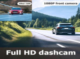 Dash Camera Car Camera Dual Lens Dash Cam 1080p Front Camera 720p Interior - Black - Size 01 V1102-798-34646-BLK-01