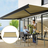 5.5m x 3.0m Retractable Folding Arm Awning Heavy Duty Full Cassette Motorised V63-835931
