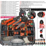 BLACK1700X Deutsch DT Connector Kit Genuine Deutsch Crimp Tool Auto Marine V201-EBA0755BL8AU