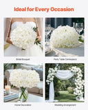 VEVOR 205 Pcs Artificial Silk Hydrangea Flowers 9.8 In Bouquet Arrangement White V952-RZXQBS205PCS6HW4T001V0