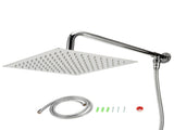 G1/2 Thread 25cm Wall Mounted Shower Stainless Steel Bathroom Rainfall Shower AccessoriesShower V1294-YM0901-3112200111012