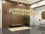 BAMDECOR C3345/OVAL1.2 Modern French Home Decor Luxury Crystal-leaf Chandelier LED Fashion V255-BAM-C3345-OVAL
