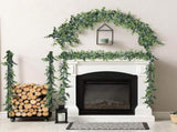 Artificial Eucalyptus Garland, Green, 8 Pack, Faux Hanging Plants, 6 Feet Each V1369-AZ3-W-11734