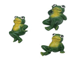 3pcs Outdoor Frog Ornament American Style Innovative Simulation Frog Statues for Yard Home V1294-YM0901-3111240102511