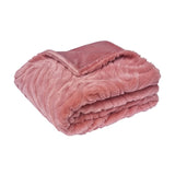 J Elliot Home Rita Dusty Peach Faux Mohair Throw Rug 130 x 160cm V442-IDC-THROW-RITA-PEACH-RE